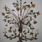 10 - Applique floreale 90x60 - 6 punti luci - policromata colori effettuati con base gesso,