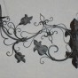450 - Braccio stile '700  girevole.L.45 H.30 - Forgiato interamente a mano, con fascette