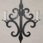 350 - Applique sezione ferro piatto lavorato in costa - 29x39 p.10 - 2 punto luce